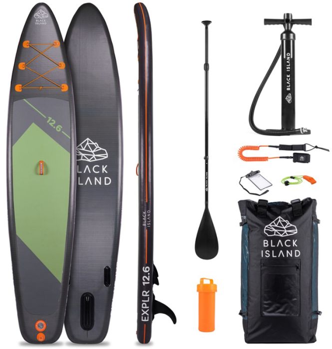 SUP laua komplekt Black Island EXPLR 12'6