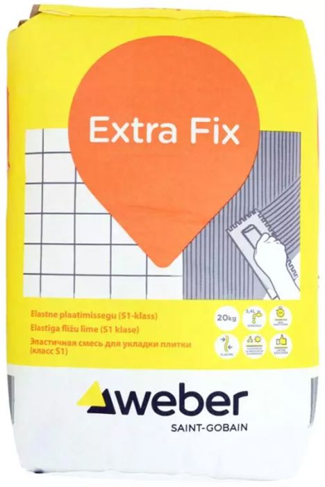 Plaatimissegu Weber Extra Fix 20 kg