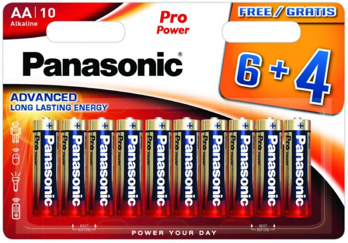 Pro Power patarei Panasonic LR03PPG/10B (6+4tk)