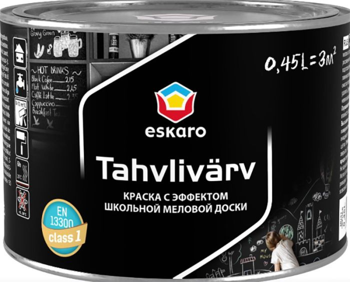 Tahvlivärv Eskaro 0,45 l, must