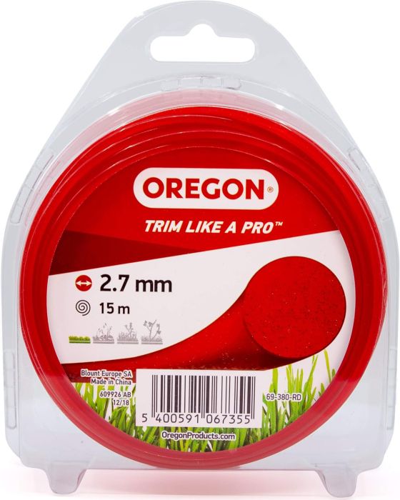 Trimmihõhv Oregon 2,7 mm x 15 m, punane