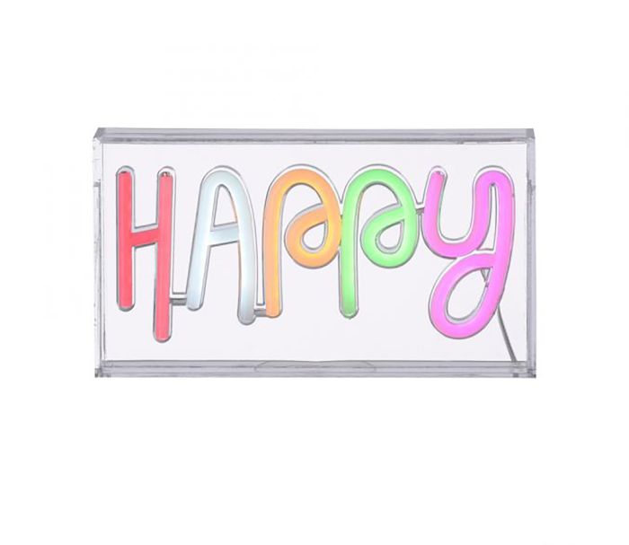 Neon-silt Light Happy Happy USB 1 x LED 6,5 W 23 x 12,7 x 4 cm