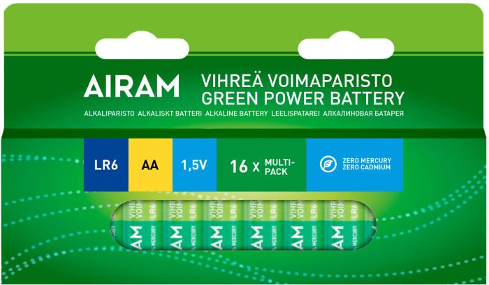 Green Power Airam leelispatarei LR6 AA 16/BX