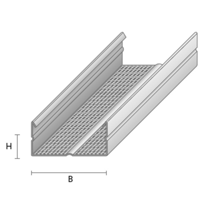 Teraskarkass- kipslaeprofiil CD 60/27 4000 mm 0,55 ZN