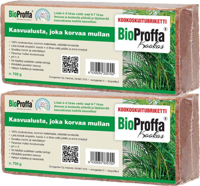 2 pakki Kookoskiust briketti BioProffa 700 g