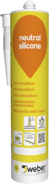 Sanitaarsilikoon Weber Neutral silicone 310 ml