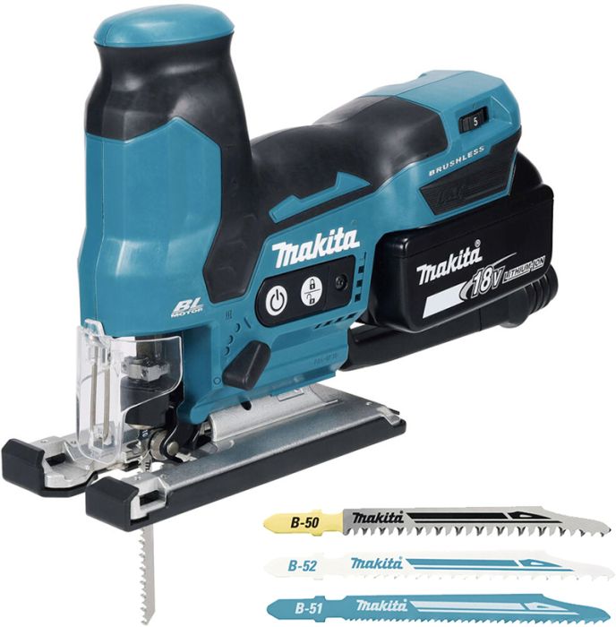 Akutikksaag Makita DJV185Z ja tikksaeterade komplekt Makita B-06292 3-osaline