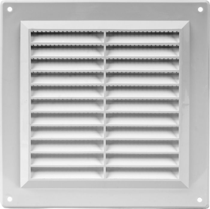 Ventilatsioonirest valge plastik 15 x 15 cm